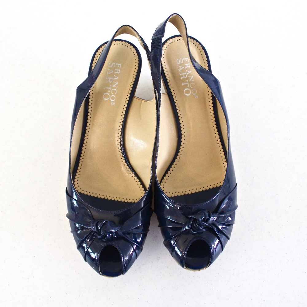 Franco Sarto Navy Wedge Heel! :)